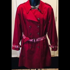 Iman Global Chic Pop of Plaid Coat/ Dress Size 2x